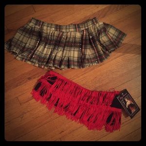 2 XS leg avenue and hustler mini skirts